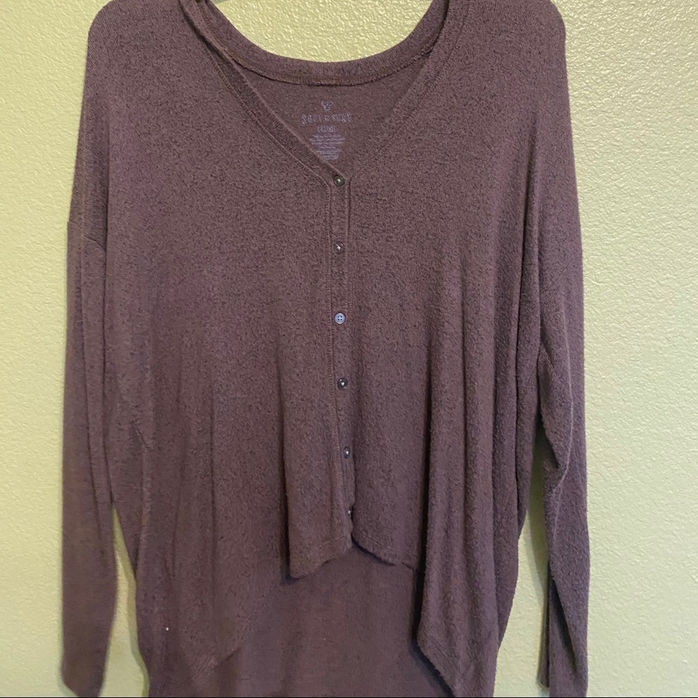 Pacsun Soft and Sexy brown button up cardigan